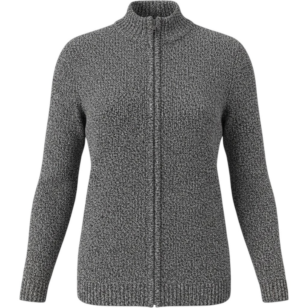 Vtg Coldwater Creek Womans Sz XL Black Speckled Soft Knitted Sweater Cardigan